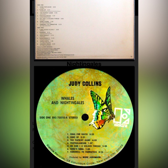 Judy Collins vinyl LOT of 3: whales & nightingales/true stories/Judith OOP - Picture 7 of 7